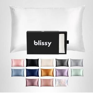 Blissy Silk Pillowcase 100% Silk Standard Pillowcase White
